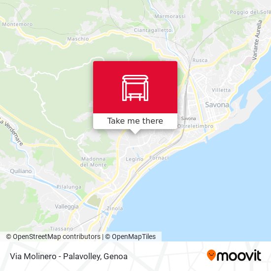 Via Molinero - Palavolley map