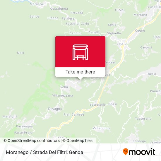 Moranego / Strada Dei Filtri map