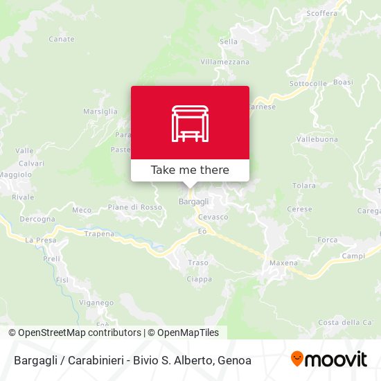 Bargagli / Carabinieri - Bivio S. Alberto map