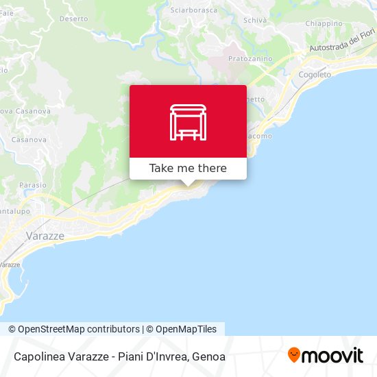 Capolinea Varazze - Piani D'Invrea map
