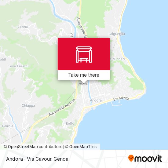 Andora - Via Cavour map