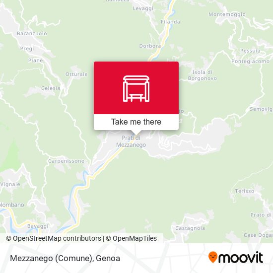 Mezzanego (Comune) map