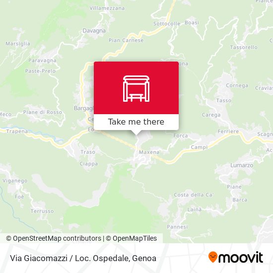 Via Giacomazzi / Loc. Ospedale map