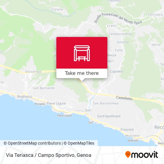 Via Teriasca / Campo Sportivo map