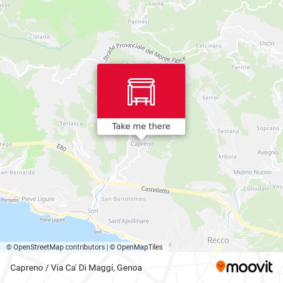 Capreno / Via Ca' Di Maggi map