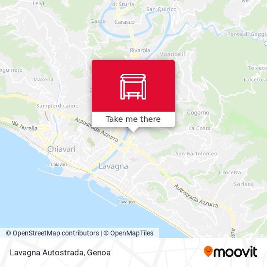 Lavagna Autostrada map