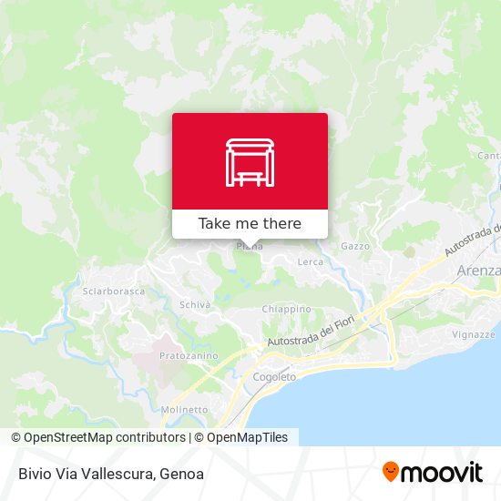 Bivio Via Vallescura map