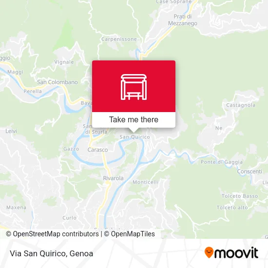 Via San Quirico map
