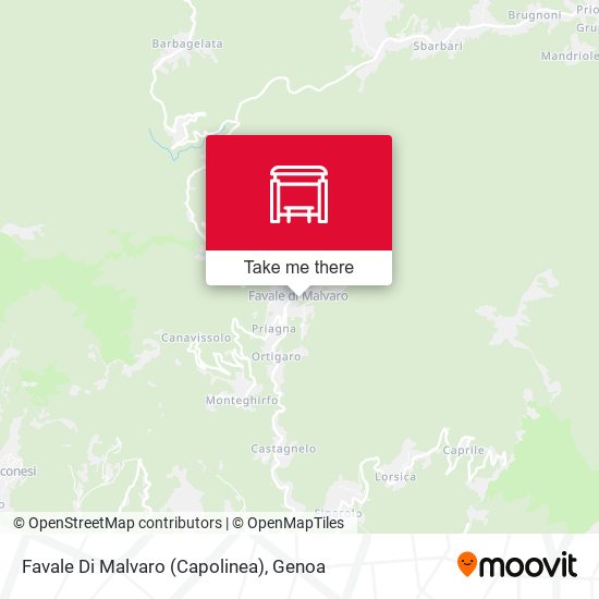 Favale Di Malvaro (Capolinea) map