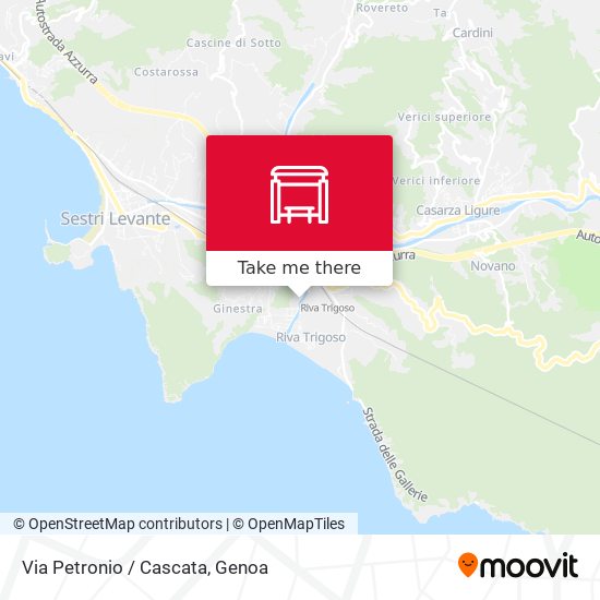 Via Petronio / Cascata map