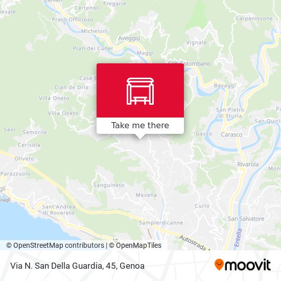 Via N. San Della Guardia, 45 map