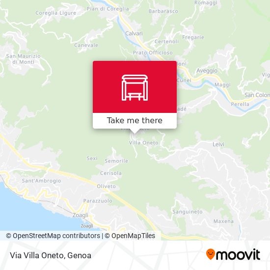 Via Villa Oneto map