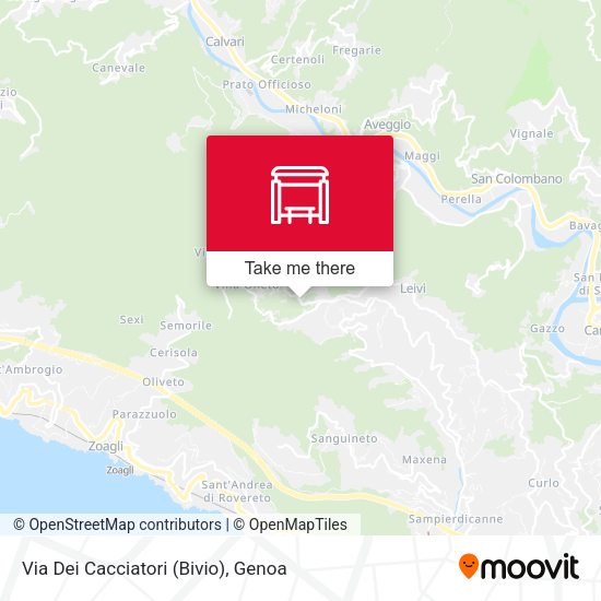Via Dei Cacciatori (Bivio) map