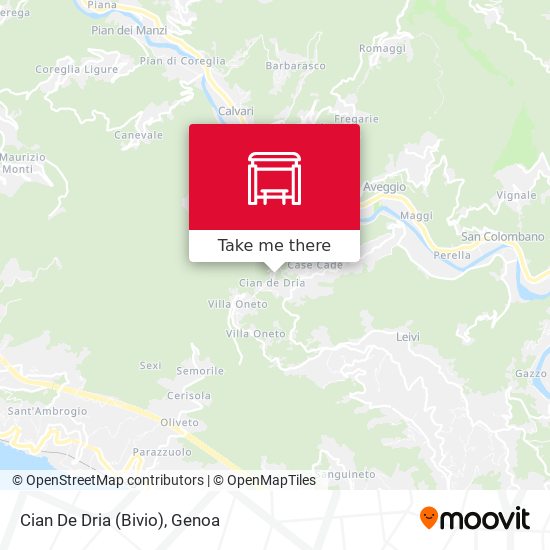 Cian De Dria (Bivio) map