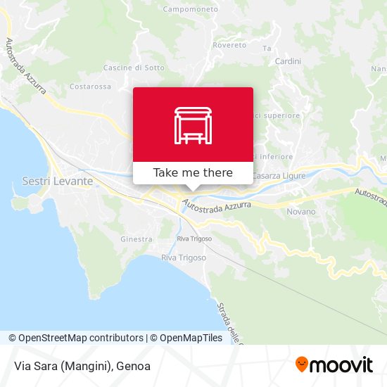 Via Sara (Mangini) map