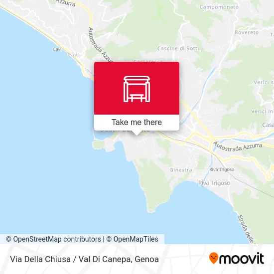 Via Della Chiusa / Val Di Canepa map