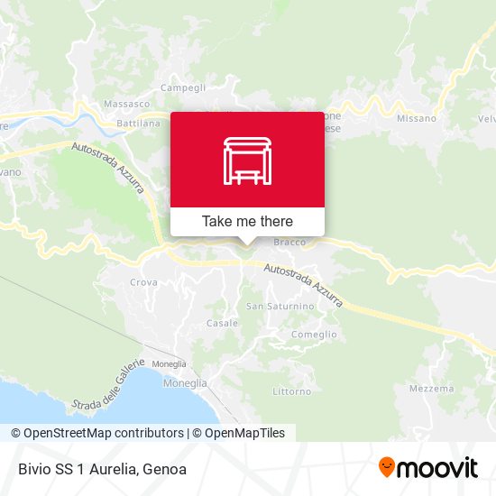 Bivio SS 1 Aurelia map