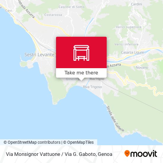 Via Monsignor Vattuone / Via G. Gaboto map