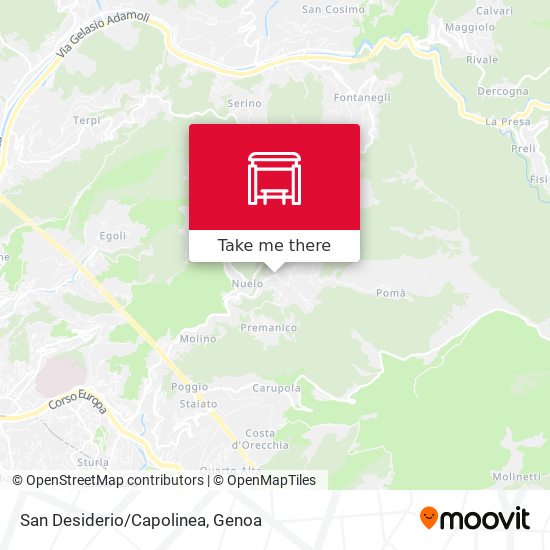 San Desiderio/Capolinea map
