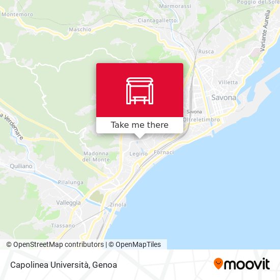 Capolinea Università map