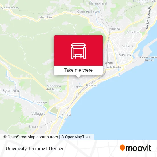 University Terminal map