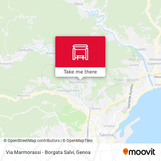 Via Marmorassi - Borgata Salvi map