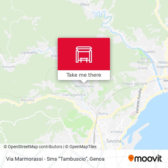 Via Marmorassi - Sms “Tambuscio” map