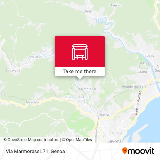 Via Marmorassi, 71 map