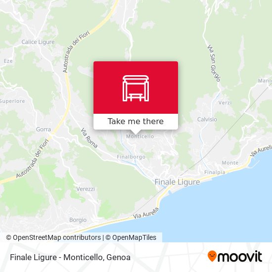 Finale Ligure - Monticello map
