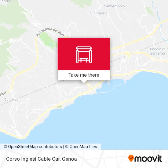 Corso Inglesi Cable Car map