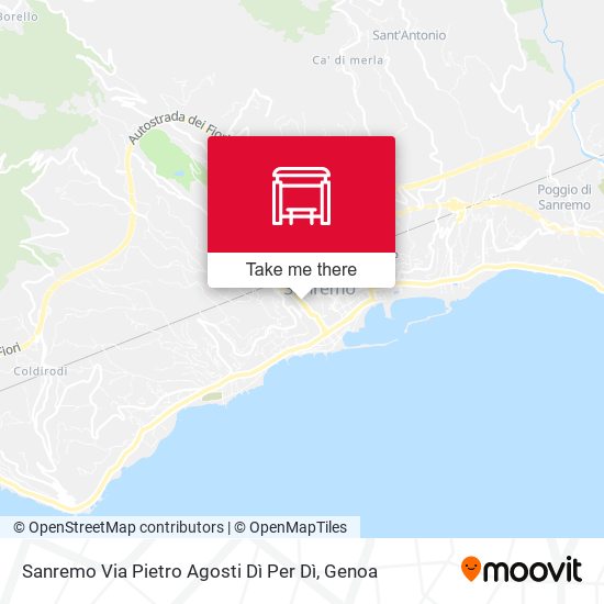 Sanremo Via Pietro Agosti Dì Per Dì map