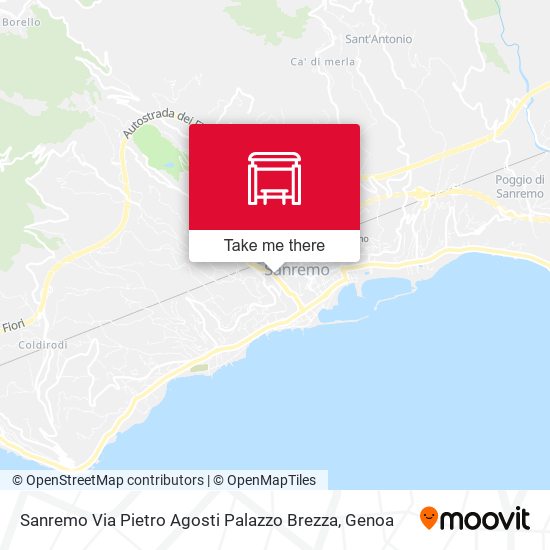 Sanremo Via Pietro Agosti Palazzo Brezza map