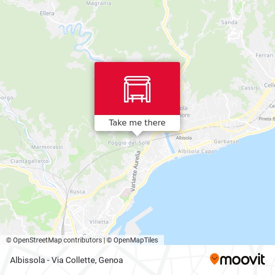 Albissola - Via Collette map