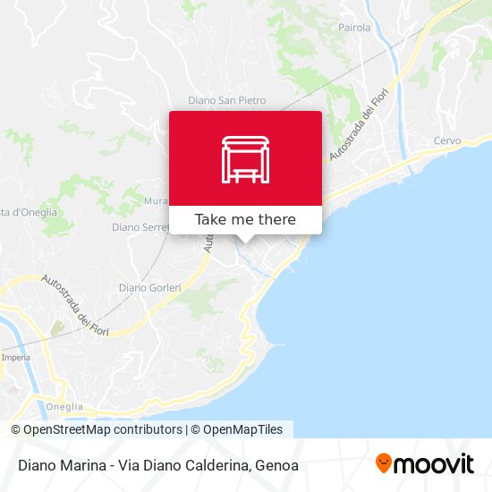 Diano Marina - Via Diano Calderina map