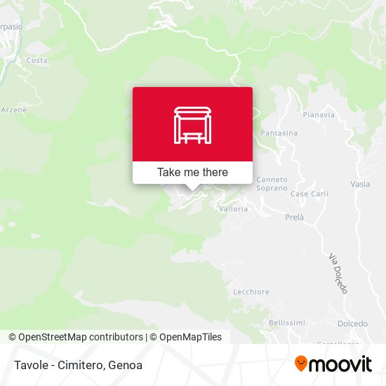 Tavole - Cimitero map