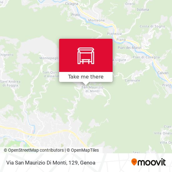 Via San Maurizio Di Monti, 129 map