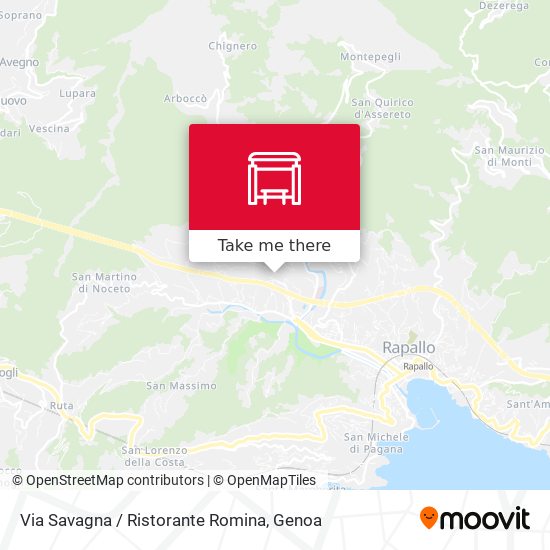 Via Savagna / Ristorante Romina map