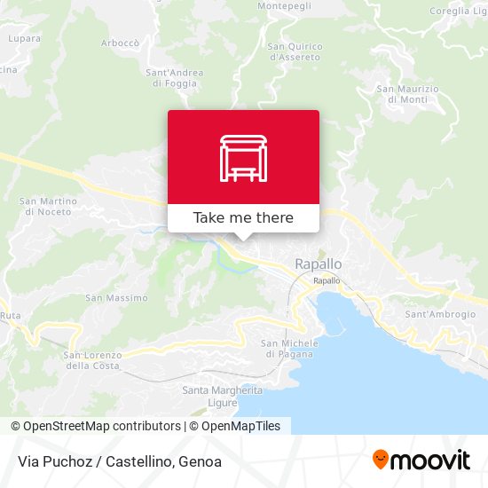 Via Puchoz / Castellino map