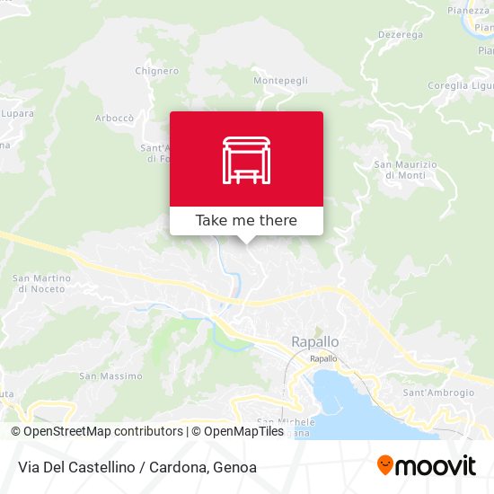 Via Del Castellino / Cardona map