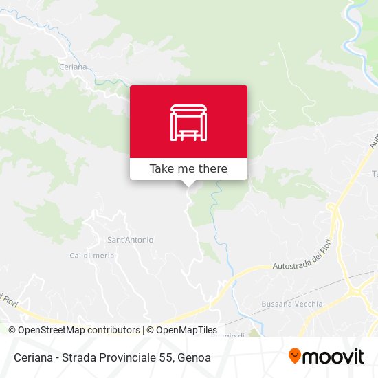 Ceriana - Strada Provinciale 55 map
