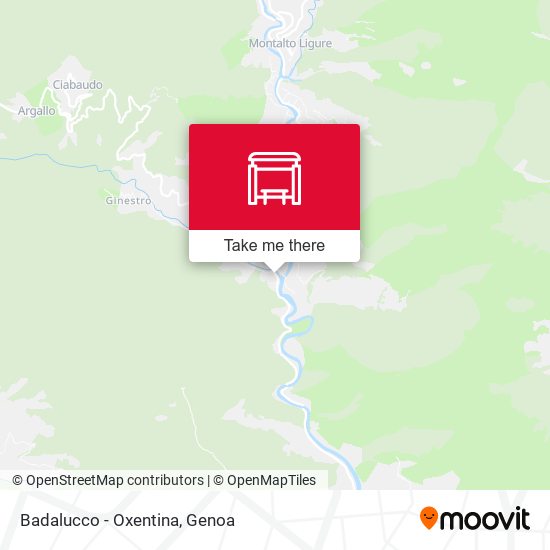 Badalucco - Oxentina map