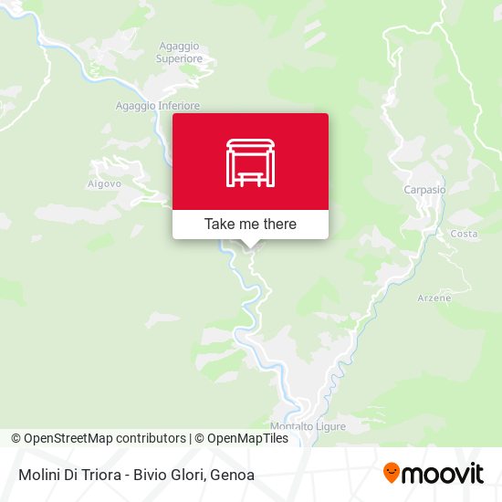 Molini Di Triora - Bivio Glori map