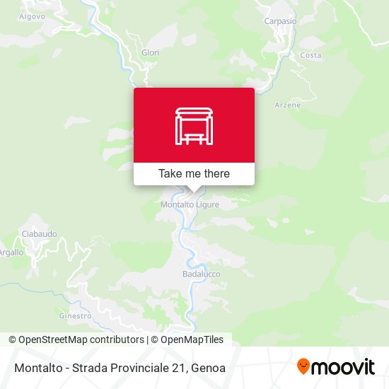 Montalto - Strada Provinciale 21 map
