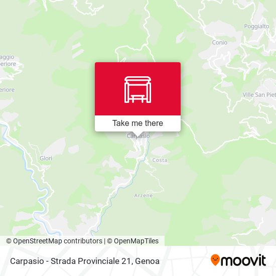 Carpasio - Strada Provinciale 21 map