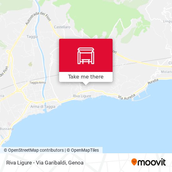 Riva Ligure - Via Garibaldi map