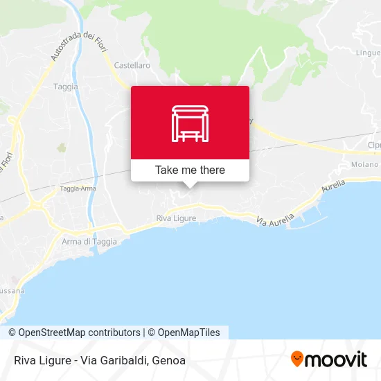 Riva Ligure - Via Garibaldi map