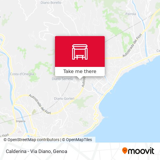 Calderina - Via Diano map