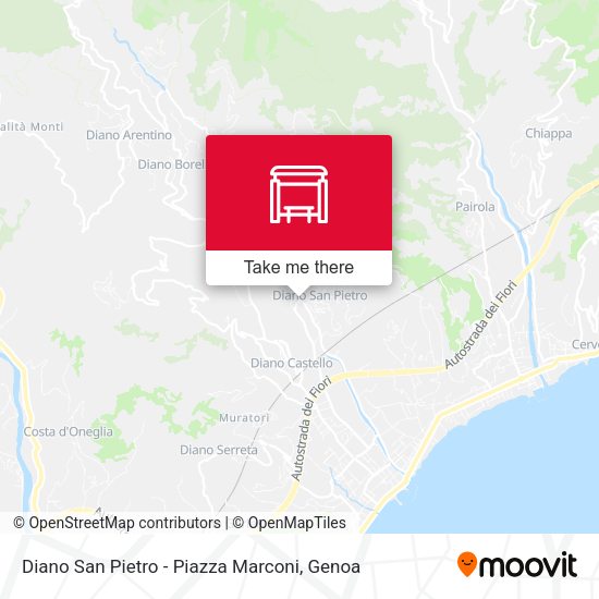 Diano San Pietro - Piazza Marconi map