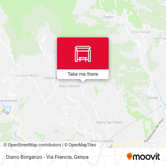 Diano Borganzo - Via Francia map