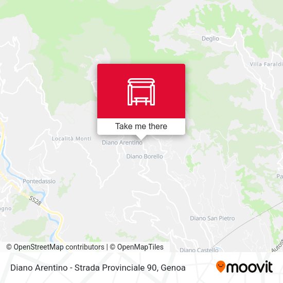Diano Arentino - Strada Provinciale 90 map